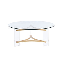 Mesa de centro redonda Sosi de 41" de largo
