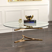 Mesa de centro redonda Sosi de 41" de largo