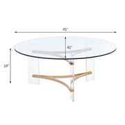 Mesa de centro redonda Sosi de 41" de largo