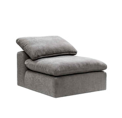 Sillón modular Naveen de lino de 96 cm de ancho y sin brazos