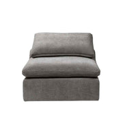 Sillón modular Naveen de lino de 96 cm de ancho y sin brazos