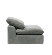 Sillón modular Naveen de lino de 96 cm de ancho y sin brazos