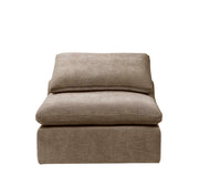 Sillón modular Naveen de lino de 96 cm de ancho y sin brazos