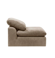 Sillón modular Naveen de lino de 96 cm de ancho y sin brazos