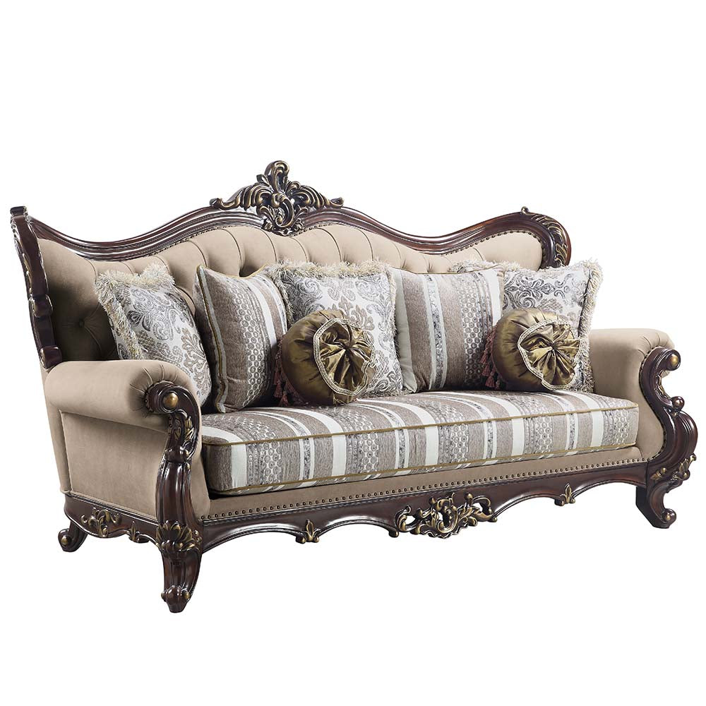 Ragnar 92" Modern Linen Sofa Set with 7 Pillows