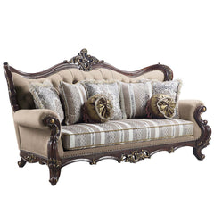 Ragnar 92" Modern Linen Sofa Set with 7 Pillows