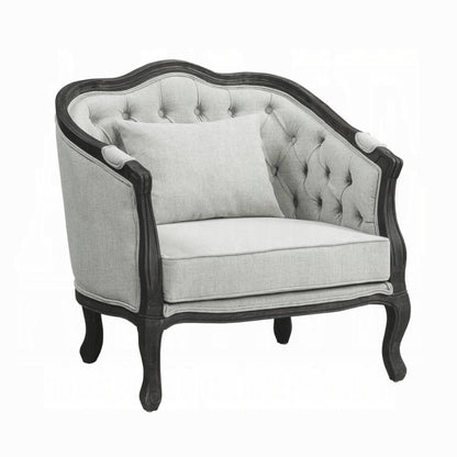 Samael 37"W Linen Chair with Pillow
