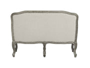 Sofá de dos plazas Tania de lino de 142 cm con 2 almohadas
