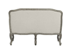 Sofá de dos plazas Tania de lino de 142 cm con 2 almohadas