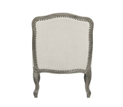 Silla de lino Tania de 74 cm de ancho con almohada