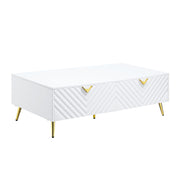 Mesa de centro rectangular Gaines con 4 cajones