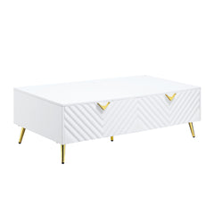 Mesa de centro rectangular Gaines con 4 cajones