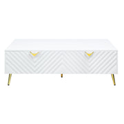 Mesa de centro rectangular Gaines con 4 cajones