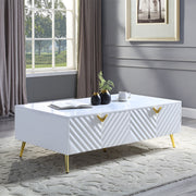 Mesa de centro rectangular Gaines con 4 cajones
