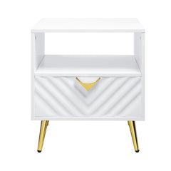Mesa auxiliar rectangular Gaines con 1 cajón
