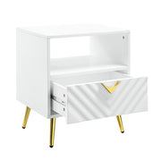 Mesa auxiliar rectangular Gaines con 1 cajón