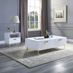 Mesa auxiliar rectangular Gaines con 1 cajón