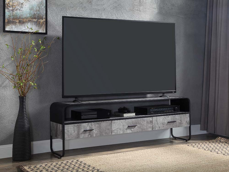 Raziela 3-Drawer Industrial TV Stand