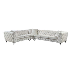 Sofá seccional Atronia de 133" de largo con 4 almohadas