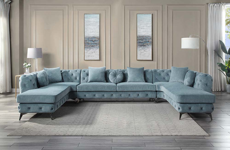 Sofá seccional Atronia de 164" de largo con 7 almohadas