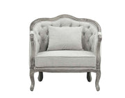 Samael 37"W Linen Chair with Pillow