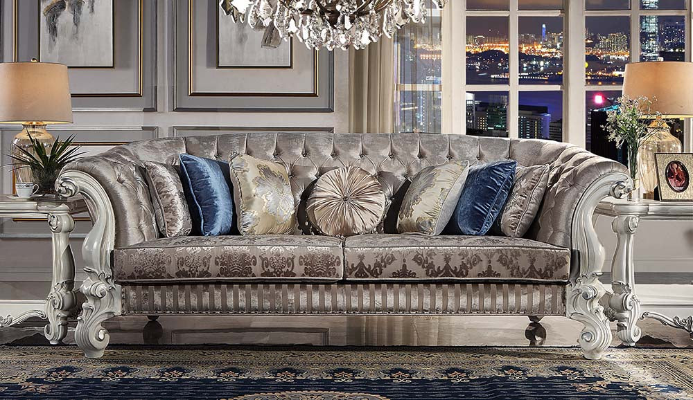 Sofá Versailles de 99" de largo con 7 cojines