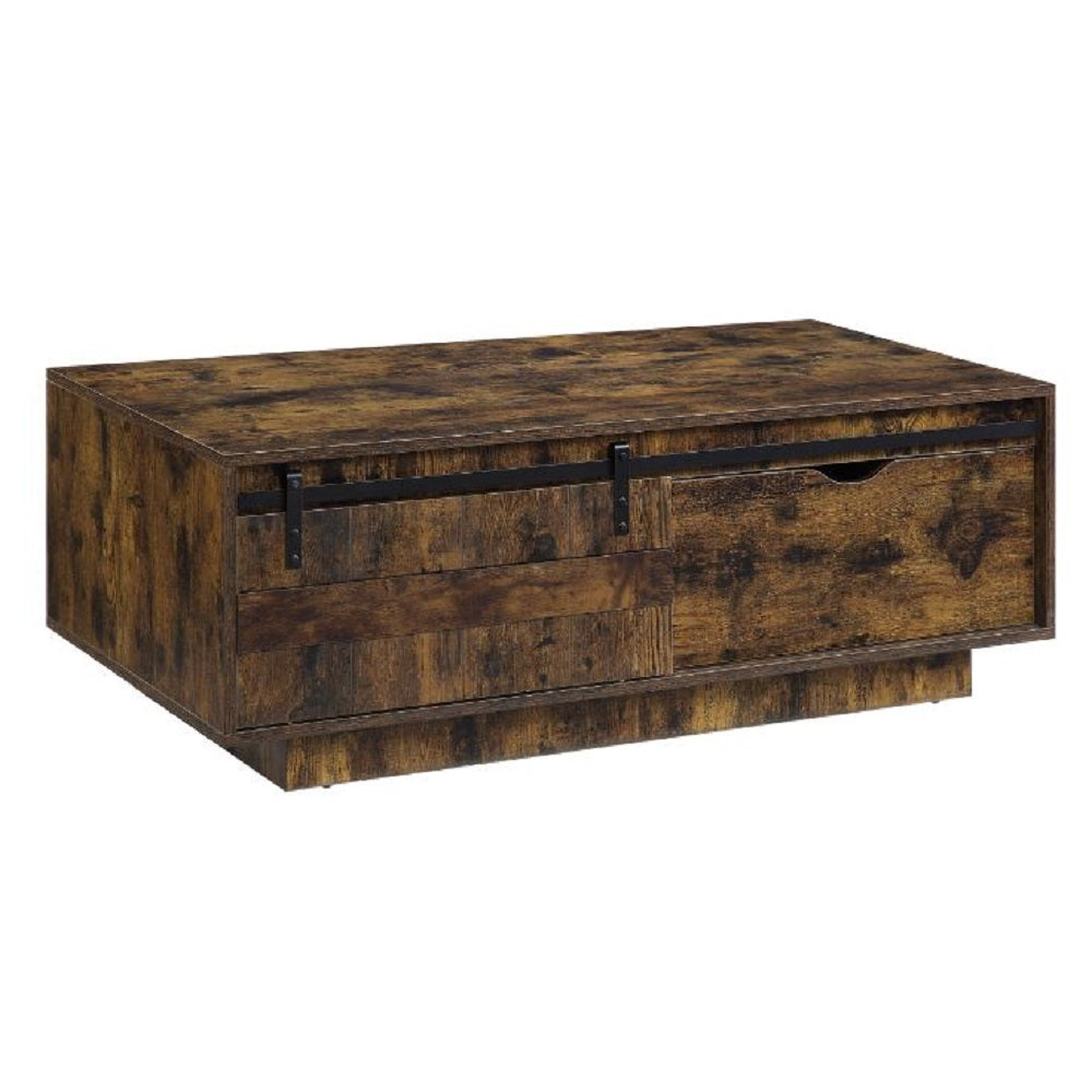 Mesa de centro rectangular Bellarosa con 2 cajones