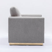 Sillón Valin de lino de 37" de ancho con brazos