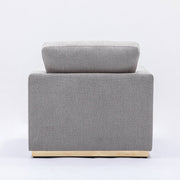 Sillón Valin de lino de 37" de ancho con brazos