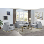 Sillón Valin de lino de 37" de ancho con brazos