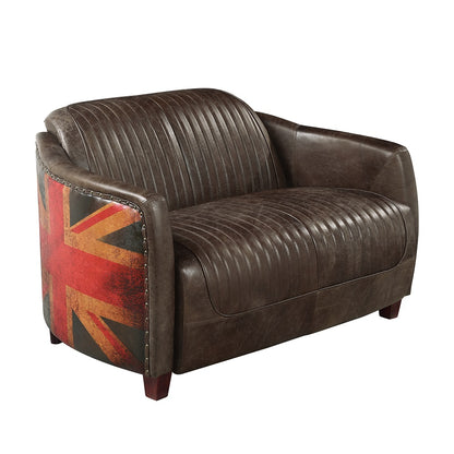 Brancaster 50"L Top Grain Leather Loveseat
