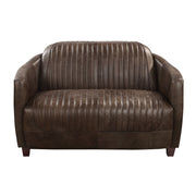 Loveseat Brancaster de 50" de largo en cuero de grano superior