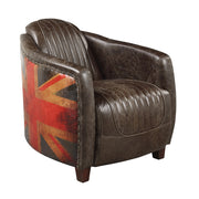 Silla Brancaster de cuero de grano superior