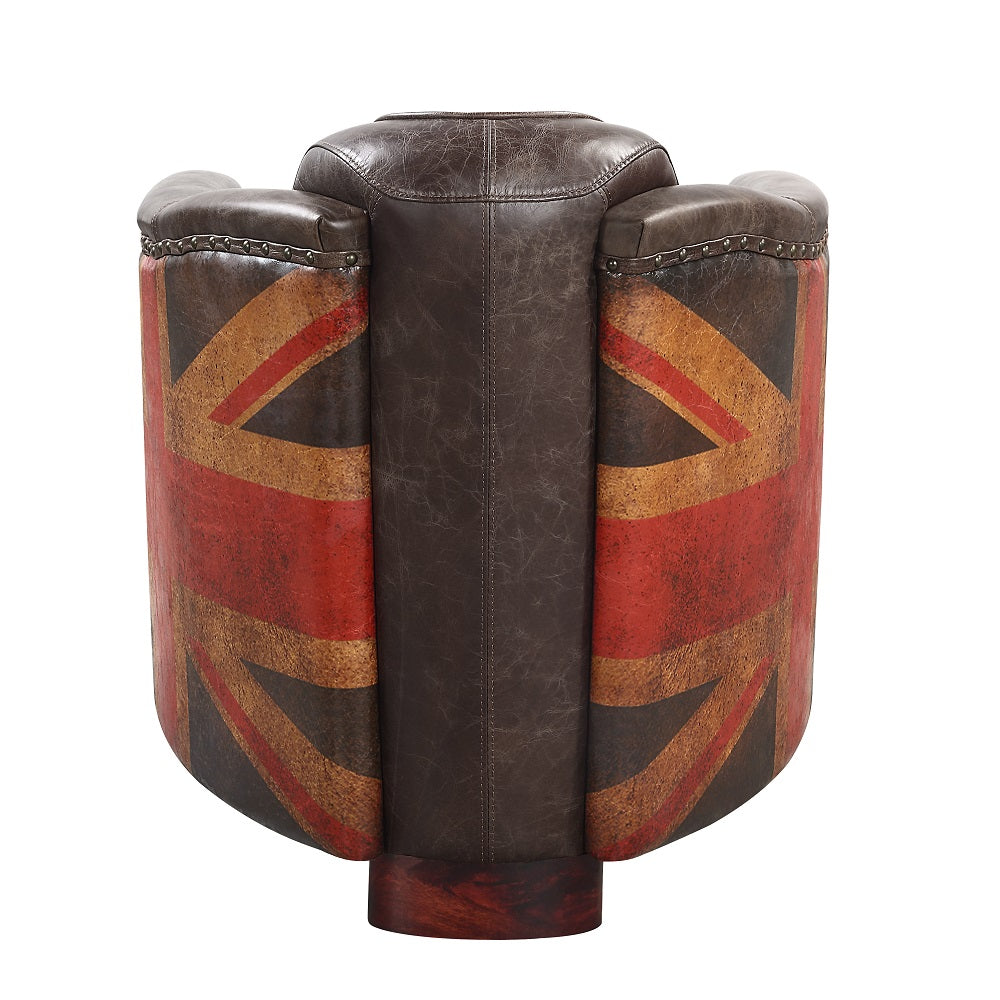 Silla Brancaster de cuero de grano superior