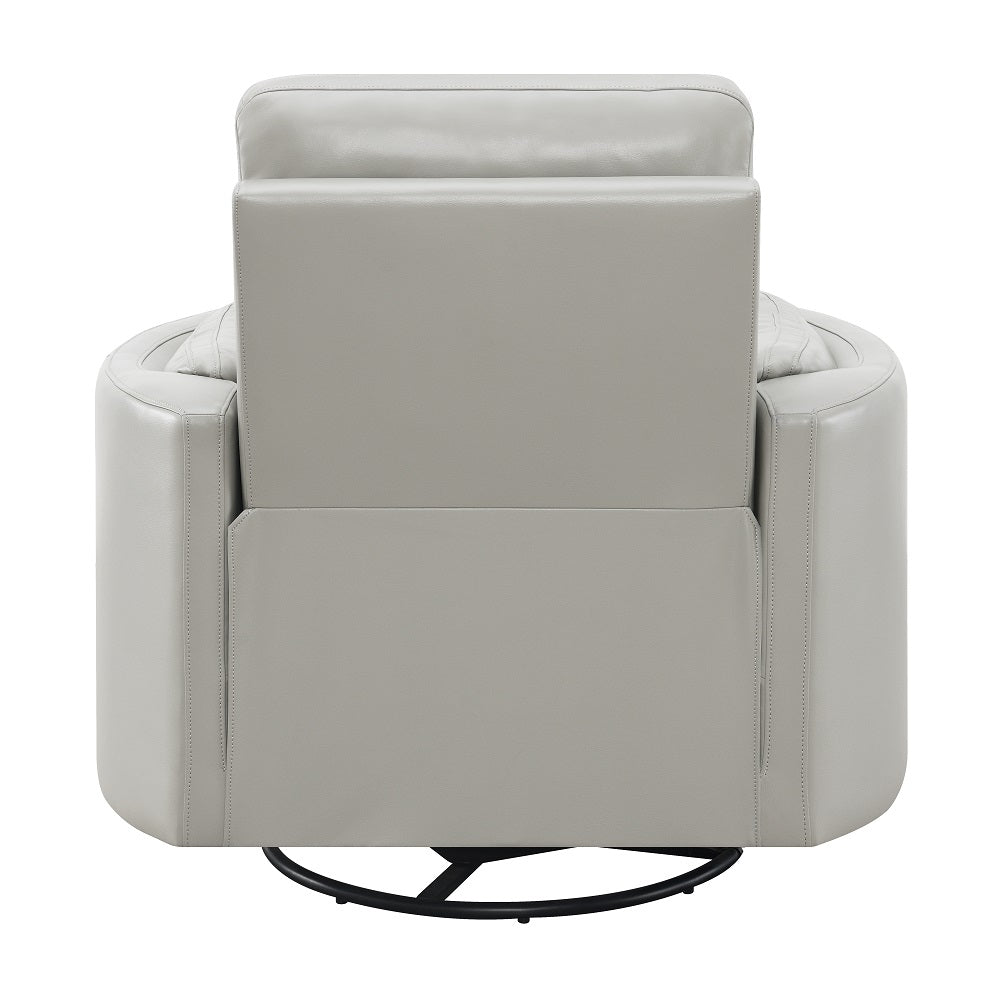 Sillón reclinable con apoyabrazos curvos y giratorio de Sagen