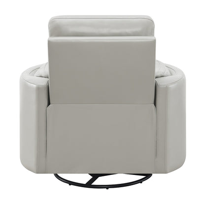 Sillón reclinable con apoyabrazos curvos y giratorio de Sagen