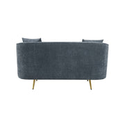 Sofá de dos plazas Nakendra de chenilla de 155 cm con dos almohadas