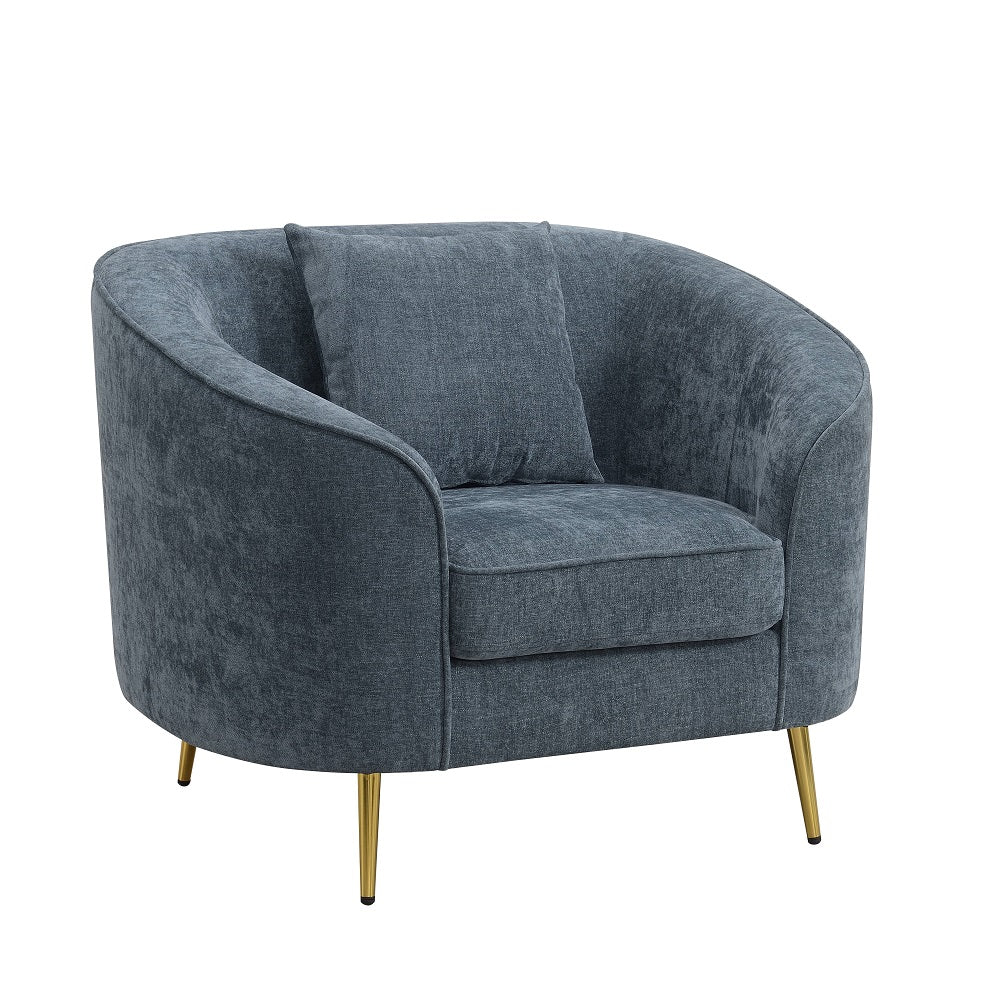 Silla Nakendra de chenilla de 117 cm de ancho con 1 almohada