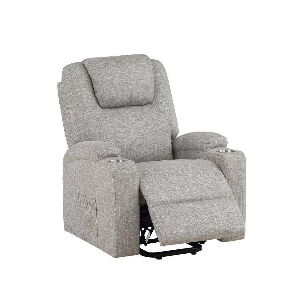 Sillón reclinable Evander de 32" de ancho con portavasos y elevación eléctrica