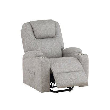 Sillón reclinable Evander de 32" de ancho con portavasos y elevación eléctrica