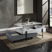 Mesa de centro rectangular Wilkins con tapa elevable