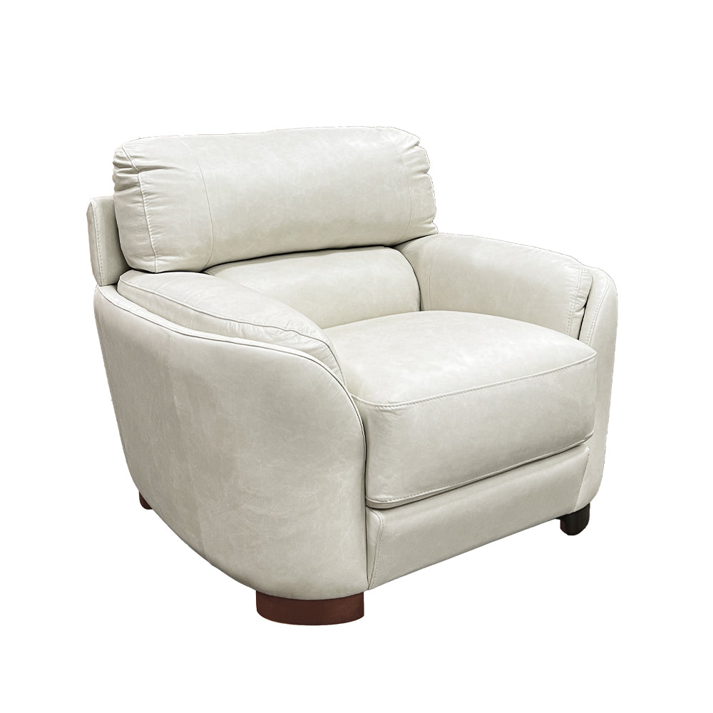 Silla Edrice de cuero de grano superior