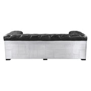 Loveseat Brancaster de 95" de largo en cuero de grano superior