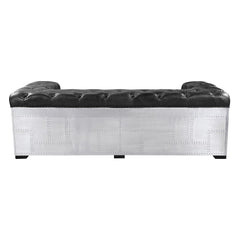 Loveseat Brancaster de 95" de largo en cuero de grano superior