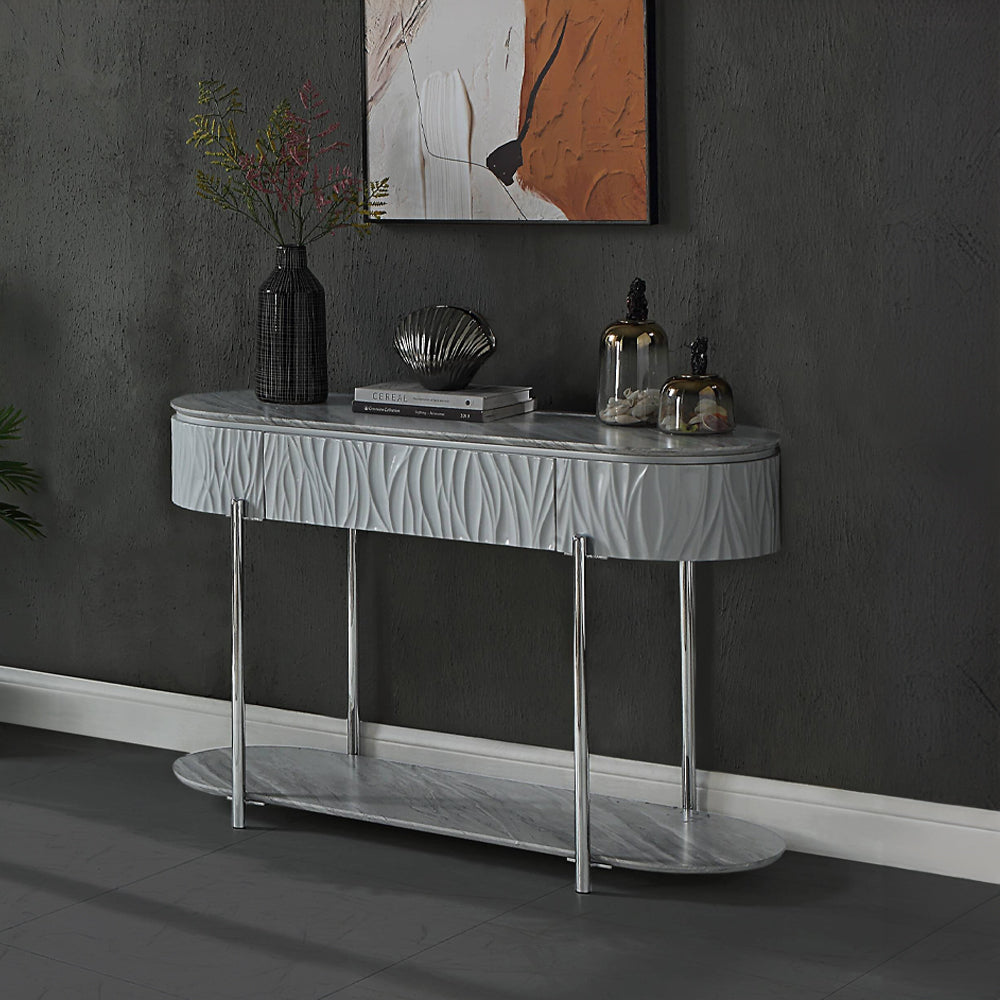 Mesa de sofá ovalada Yukino