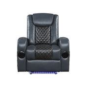 Alair 35"W Upholstered Power Motion Recliner with Bluetooth Speaker & Cooling Cup Holder