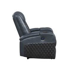 Alair 35"W Upholstered Power Motion Recliner with Bluetooth Speaker & Cooling Cup Holder