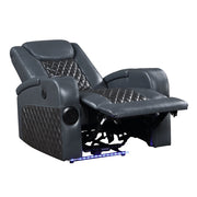 Alair 35"W Upholstered Power Motion Recliner with Bluetooth Speaker & Cooling Cup Holder