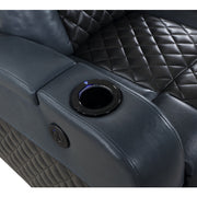 Alair 35"W Upholstered Power Motion Recliner with Bluetooth Speaker & Cooling Cup Holder