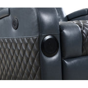 Alair 35"W Upholstered Power Motion Recliner with Bluetooth Speaker & Cooling Cup Holder